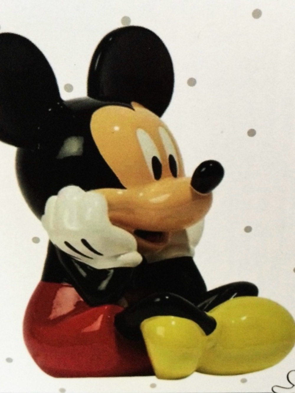 DISNEY Mickey Mouse Ceramic Coin Bank – Classic Outfit, NWT - Picture 8 of 11
